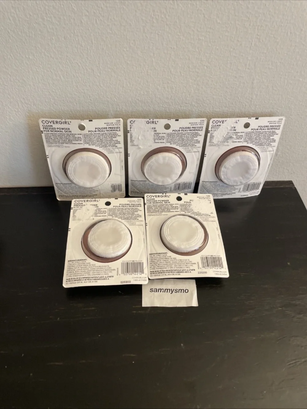 Covergirl Clean Pressed Powder 135 Medium Light, x5 with talc SEE DESCRIPTION